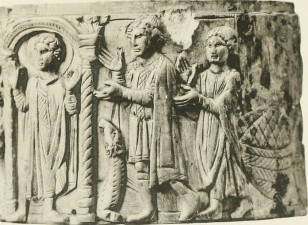 An illustration from Catalogue of early Christian antiquities and objects from the Christian East in the Department of British and mediaeval antiquities and ethnography of the British museum;, 1901, leaf 230