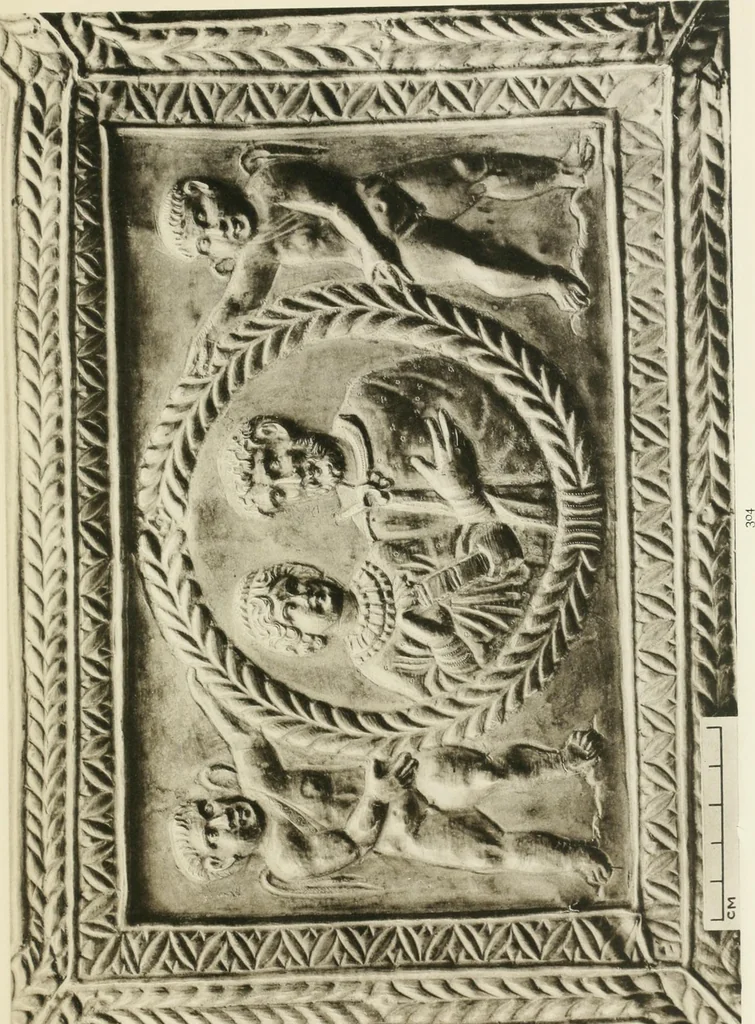 An illustration from Catalogue of early Christian antiquities and objects from the Christian East in the Department of British and mediaeval antiquities and ethnography of the British museum;, 1901, leaf 240