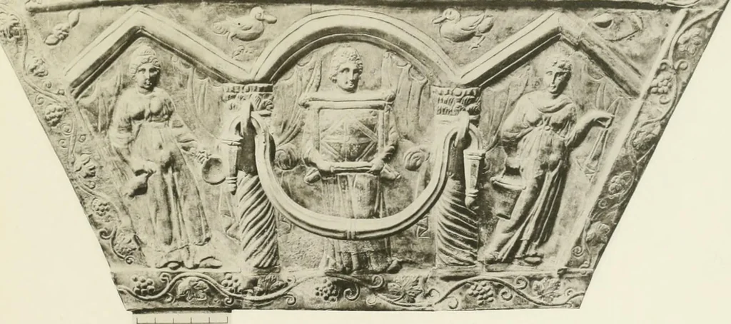 An illustration from Catalogue of early Christian antiquities and objects from the Christian East in the Department of British and mediaeval antiquities and ethnography of the British museum;, 1901, leaf 246