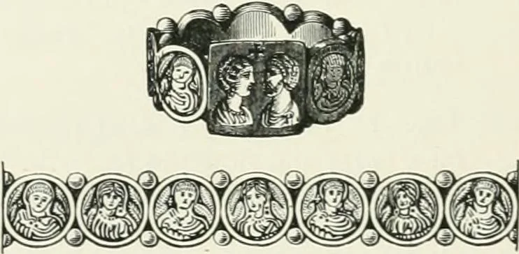 An illustration from Catalogue of early Christian antiquities and objects from the Christian East in the Department of British and mediaeval antiquities and ethnography of the British museum;, 1901, leaf 59