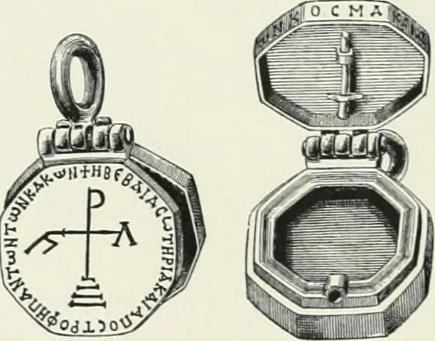 An illustration from Catalogue of early Christian antiquities and objects from the Christian East in the Department of British and mediaeval antiquities and ethnography of the British museum;, 1901, leaf 73
