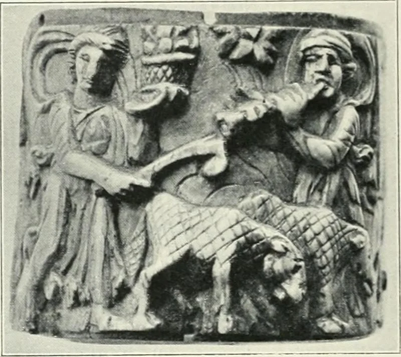An illustration from Catalogue of early Christian antiquities and objects from the Christian East in the Department of British and mediaeval antiquities and ethnography of the British museum;, 1901, leaf 75