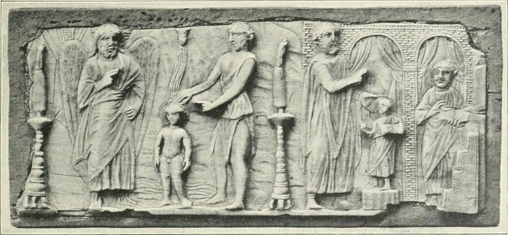 An illustration from Catalogue of early Christian antiquities and objects from the Christian East in the Department of British and mediaeval antiquities and ethnography of the British museum;, 1901, leaf 78