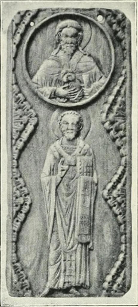 An illustration from Catalogue of early Christian antiquities and objects from the Christian East in the Department of British and mediaeval antiquities and ethnography of the British museum;, 1901, leaf 87
