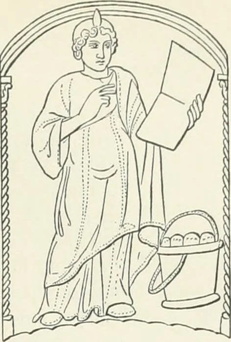 An illustration from Catalogue of early Christian antiquities and objects from the Christian East in the Department of British and mediaeval antiquities and ethnography of the British museum;, 1901, leaf 92