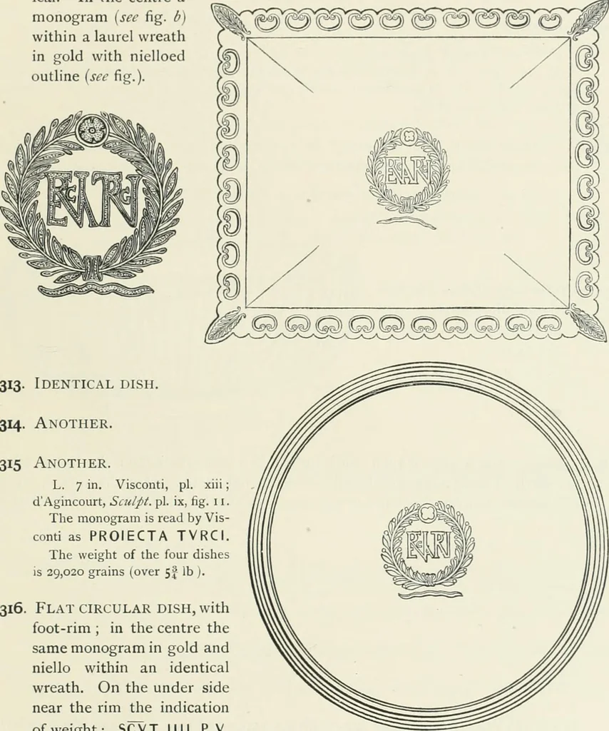 An illustration from Catalogue of early Christian antiquities and objects from the Christian East in the Department of British and mediaeval antiquities and ethnography of the British museum;, 1901, leaf 98