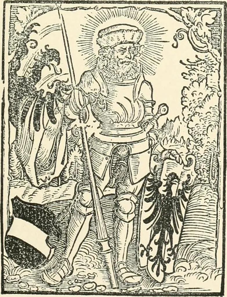 An illustration from Catalogue of early German and Flemish woodcuts preserved in the Department of Prints and Drawings in the British Museum, 1903, leaf 486