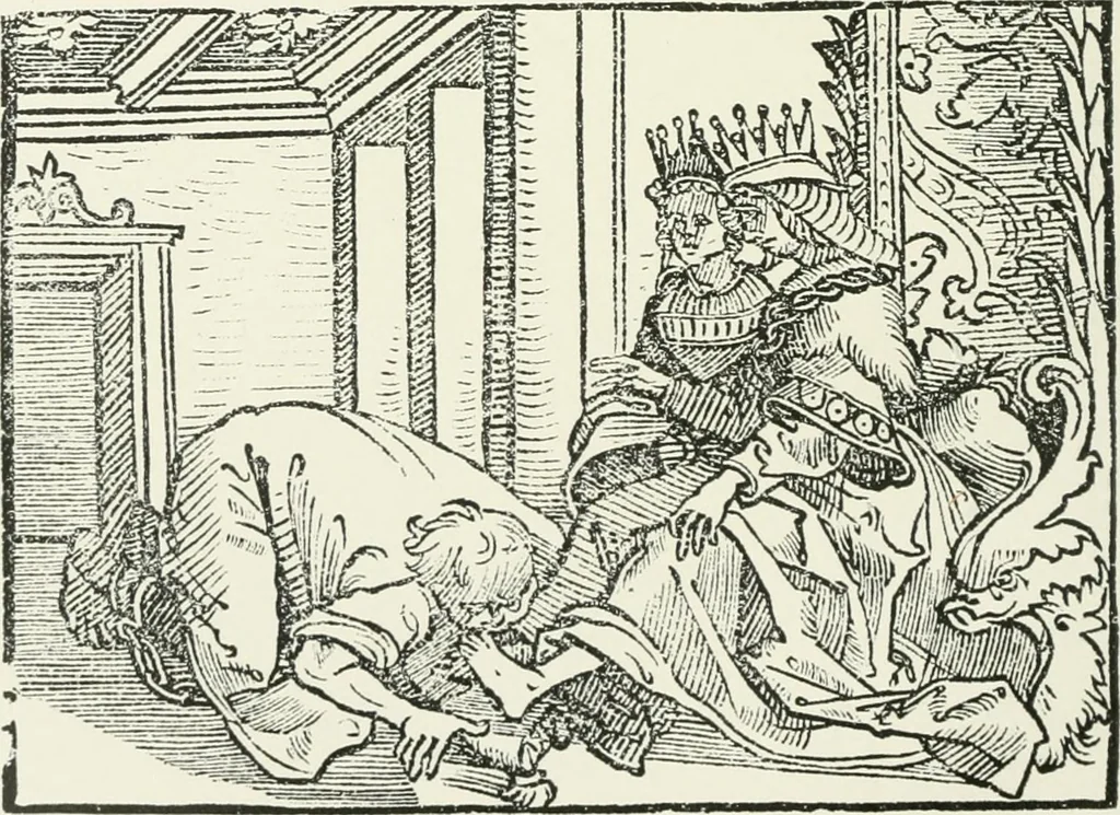 An illustration from Catalogue of early German and Flemish woodcuts preserved in the Department of Prints and Drawings in the British Museum, 1903, leaf 151