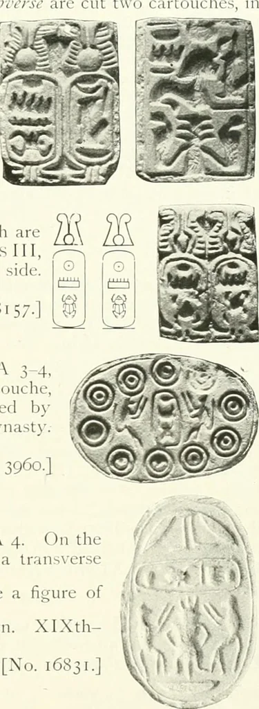An illustration from Catalogue of Egyptian scarabs, etc., in the British museum, 1913, leaf 170