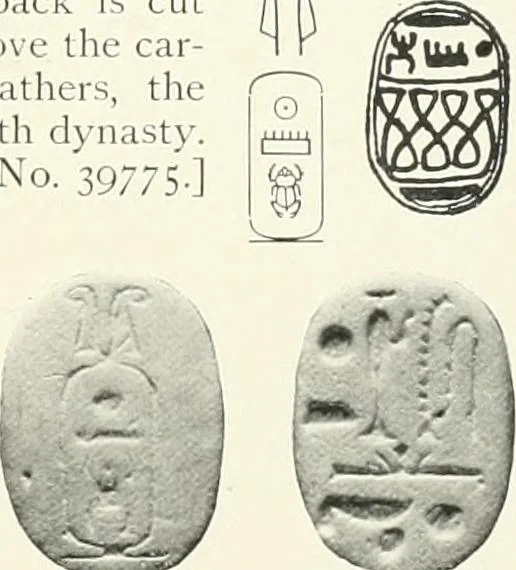 An illustration from Catalogue of Egyptian scarabs, etc., in the British museum, 1913, leaf 192