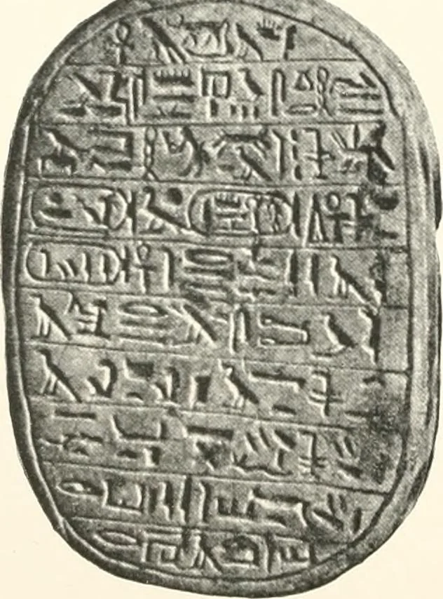 An illustration from Catalogue of Egyptian scarabs, etc., in the British museum, 1913, leaf 213