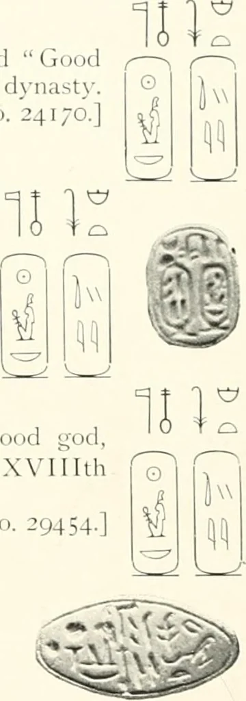 An illustration from Catalogue of Egyptian scarabs, etc., in the British museum, 1913, leaf 217