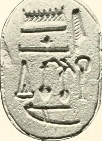 An illustration from Catalogue of Egyptian scarabs, etc., in the British museum, 1913, leaf 221