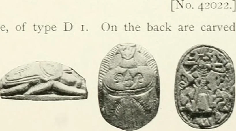An illustration from Catalogue of Egyptian scarabs, etc., in the British museum, 1913, leaf 244