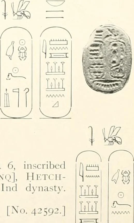 An illustration from Catalogue of Egyptian scarabs, etc., in the British museum, 1913, leaf 283