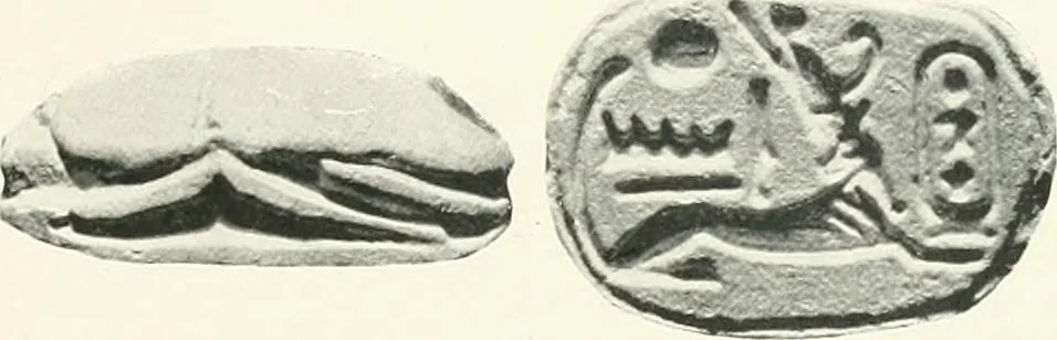 An illustration from Catalogue of Egyptian scarabs, etc., in the British museum, 1913, leaf 296