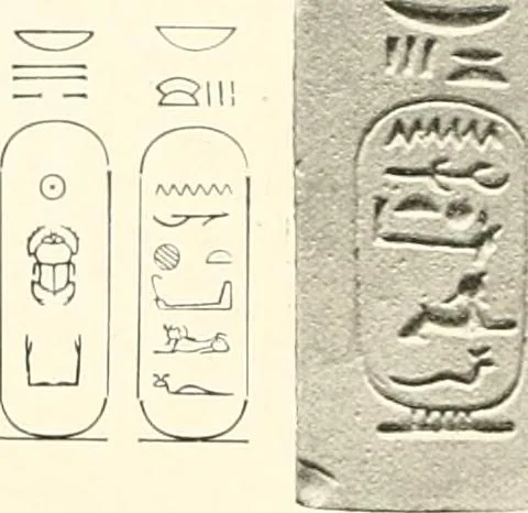 An illustration from Catalogue of Egyptian scarabs, etc., in the British museum, 1913, leaf 339