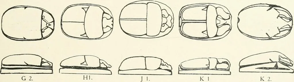 An illustration from Catalogue of Egyptian scarabs, etc., in the British museum, 1913, leaf 38