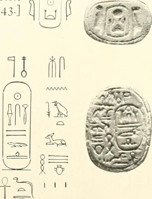 An illustration from Catalogue of Egyptian scarabs, etc., in the British museum, 1913, leaf 59