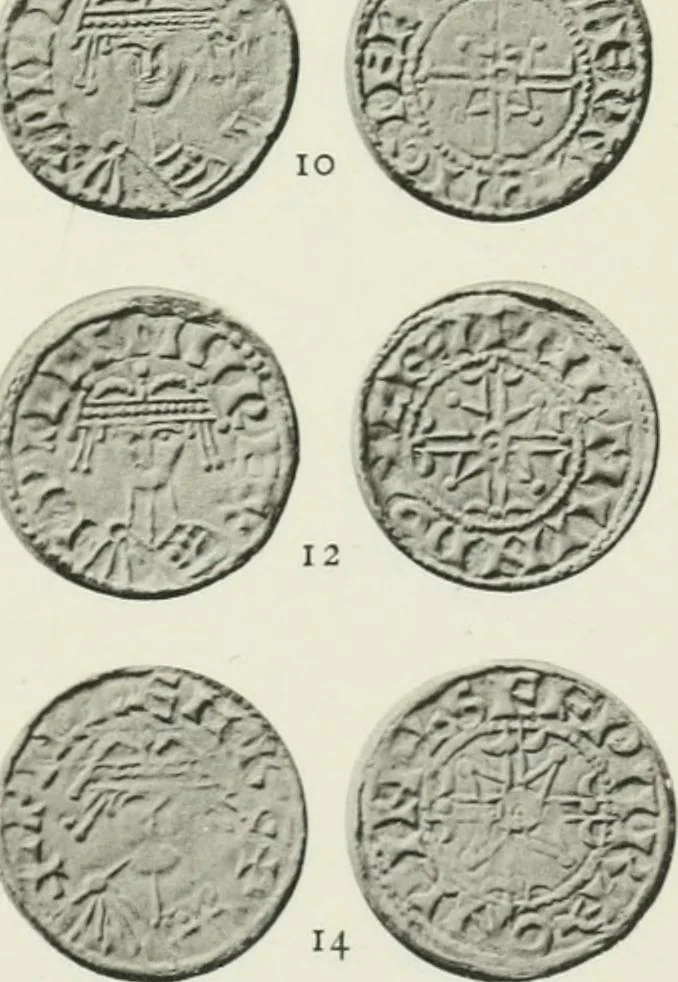 An illustration from A catalogue of English coins in the British museum. The Norman kings, 1916, leaf 268