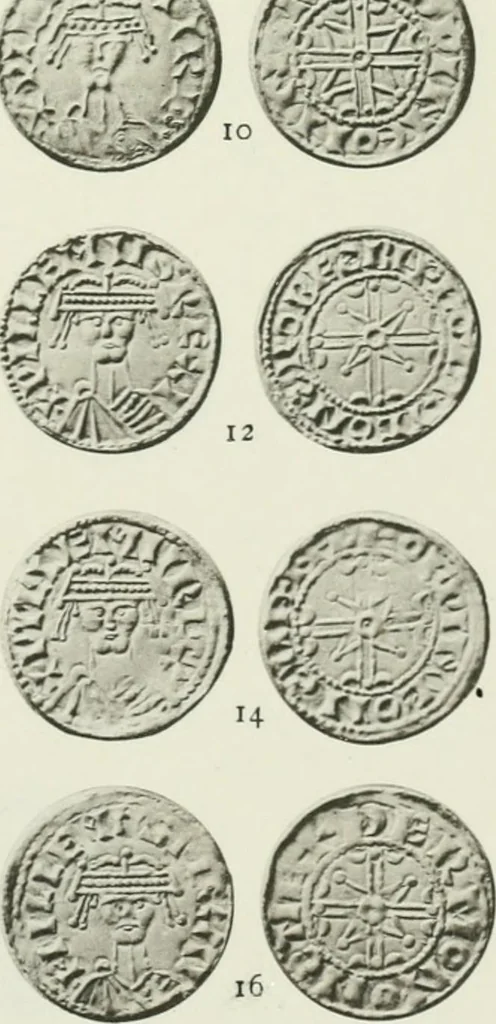 An illustration from A catalogue of English coins in the British museum. The Norman kings, 1916, leaf 270