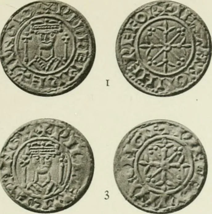 An illustration from A catalogue of English coins in the British museum. The Norman kings, 1916, leaf 278