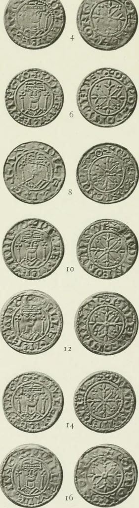 An illustration from A catalogue of English coins in the British museum. The Norman kings, 1916, leaf 278