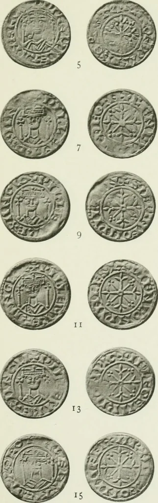 An illustration from A catalogue of English coins in the British museum. The Norman kings, 1916, leaf 280