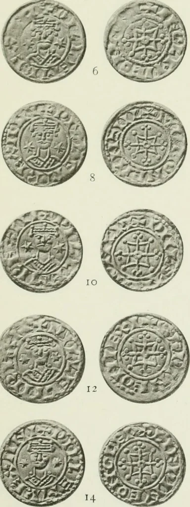 An illustration from A catalogue of English coins in the British museum. The Norman kings, 1916, leaf 282