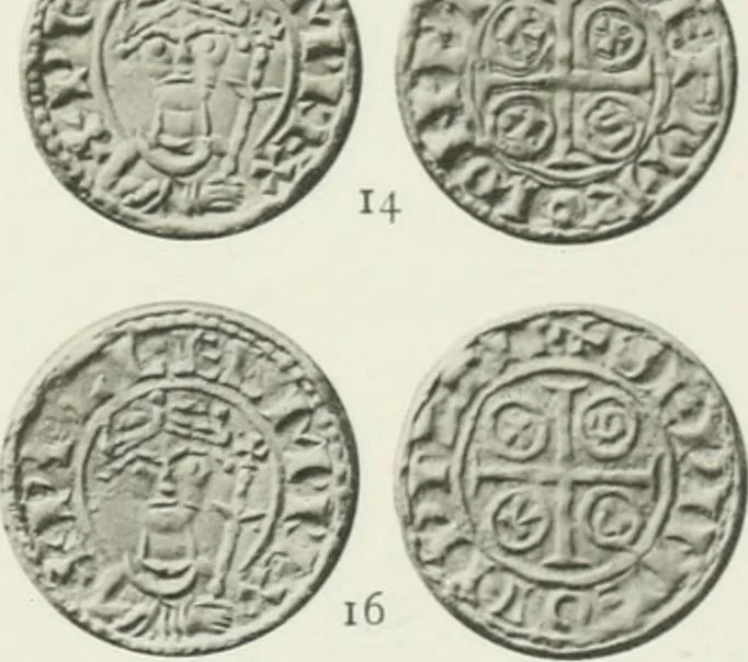 An illustration from A catalogue of English coins in the British museum. The Norman kings, 1916, leaf 312