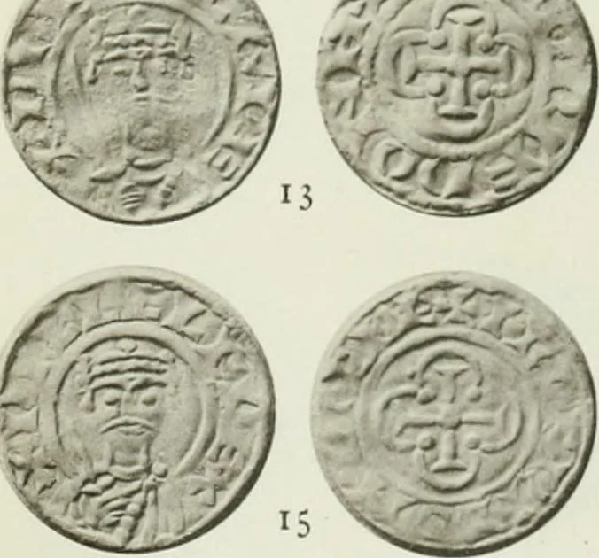 An illustration from A catalogue of English coins in the British museum. The Norman kings, 1916, leaf 322