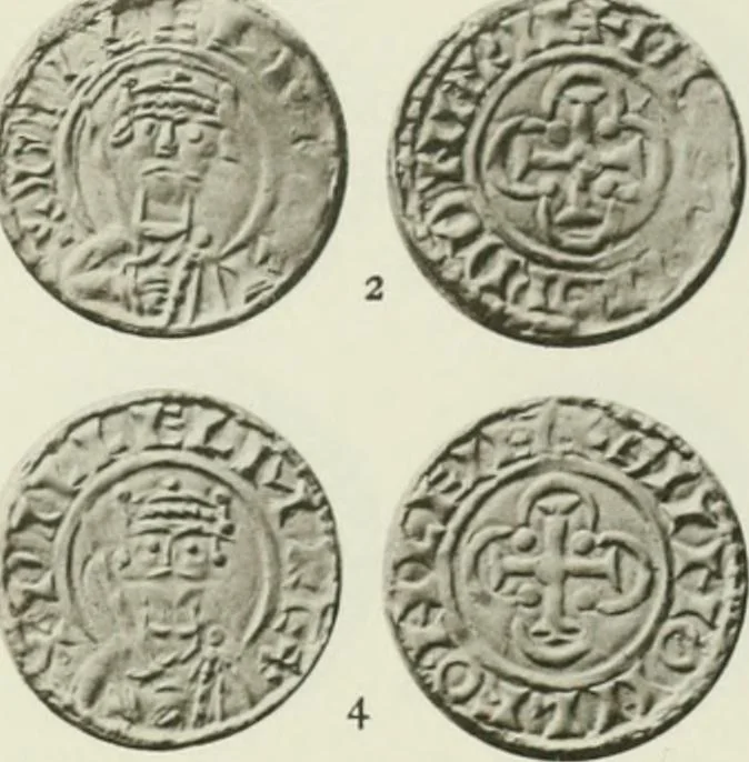 An illustration from A catalogue of English coins in the British museum. The Norman kings, 1916, leaf 322