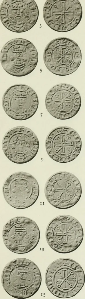An illustration from A catalogue of English coins in the British museum. The Norman kings, 1916, leaf 328