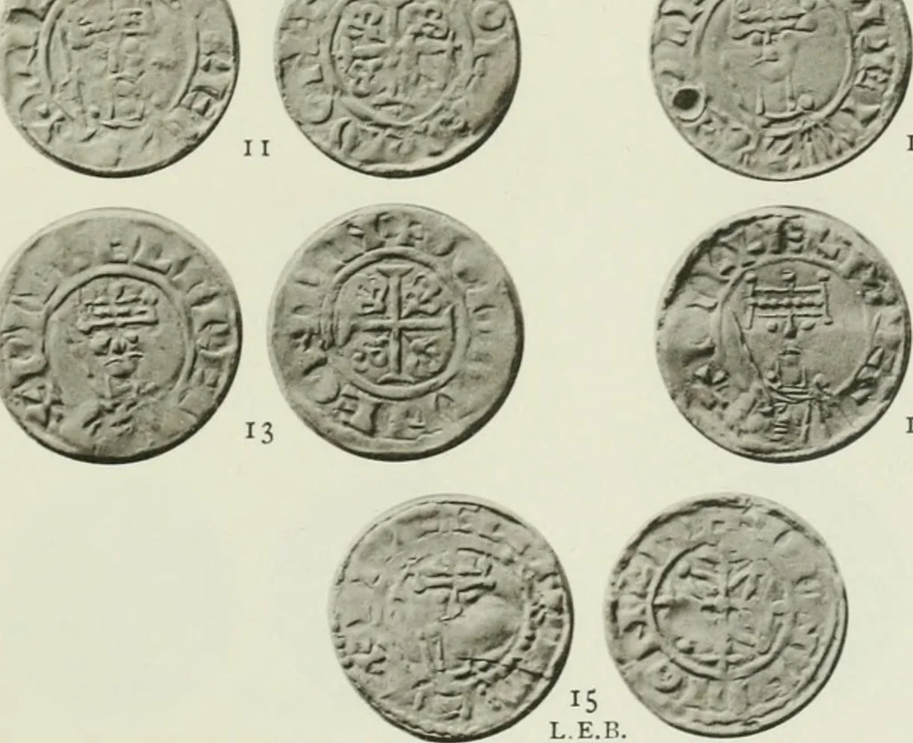 An illustration from A catalogue of English coins in the British museum. The Norman kings, 1916, leaf 332