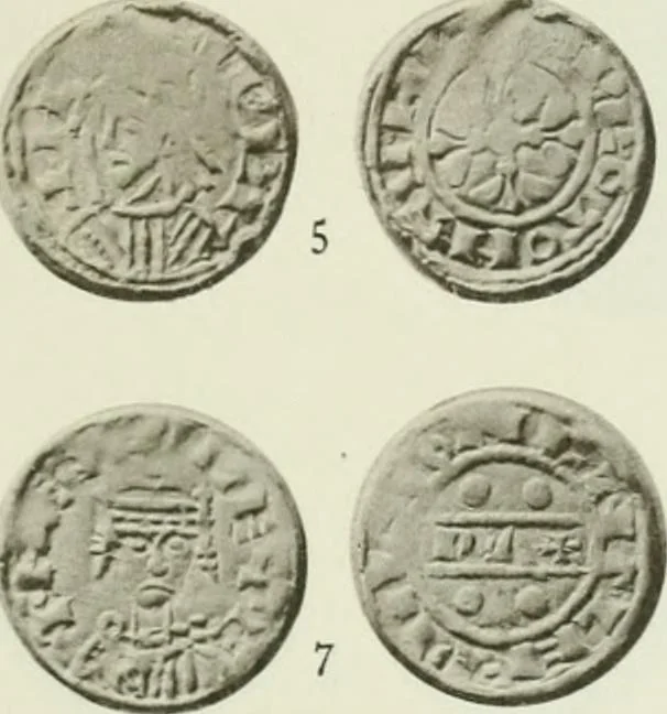 An illustration from A catalogue of English coins in the British museum. The Norman kings, 1916, leaf 338