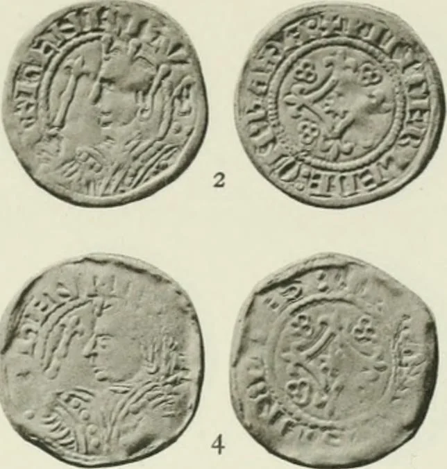 An illustration from A catalogue of English coins in the British museum. The Norman kings, 1916, leaf 346