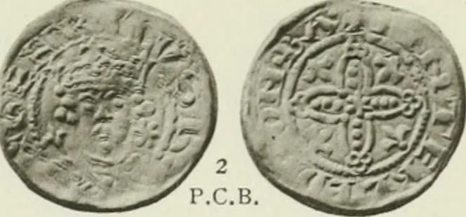 An illustration from A catalogue of English coins in the British museum. The Norman kings, 1916, leaf 348
