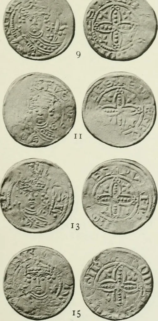 An illustration from A catalogue of English coins in the British museum. The Norman kings, 1916, leaf 348