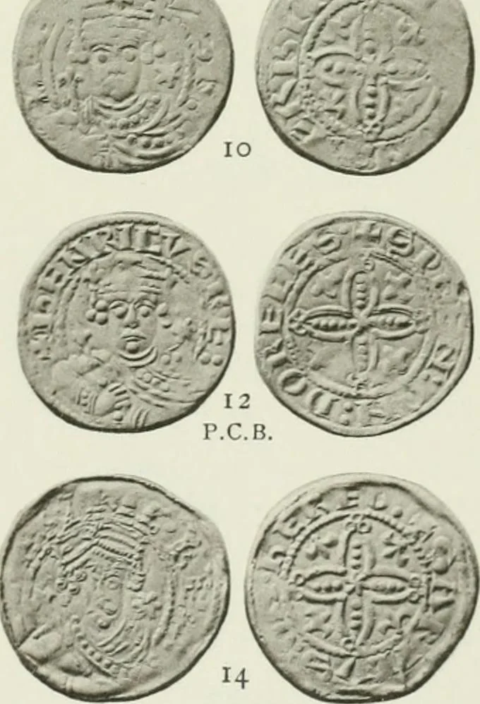 An illustration from A catalogue of English coins in the British museum. The Norman kings, 1916, leaf 348