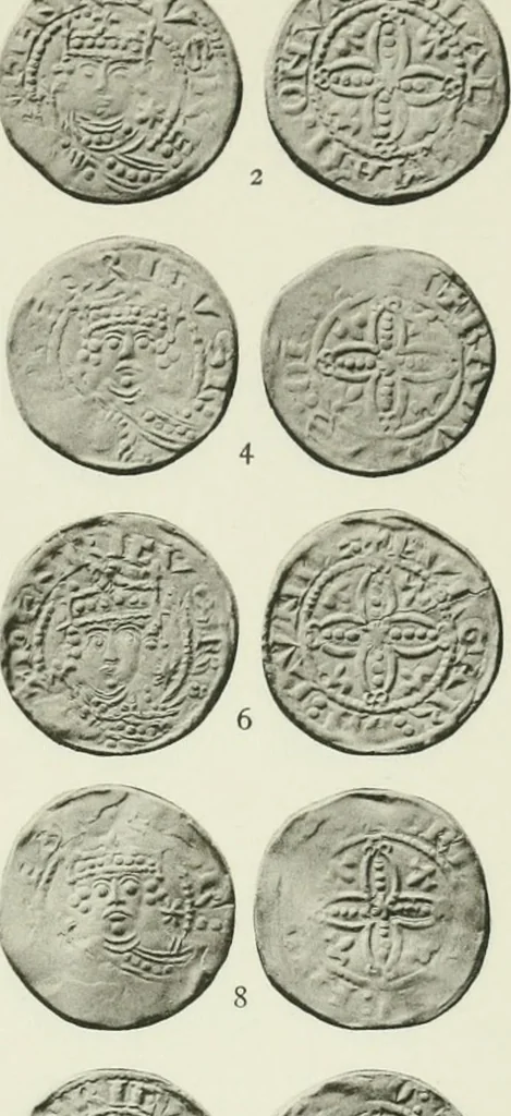 An illustration from A catalogue of English coins in the British museum. The Norman kings, 1916, leaf 350