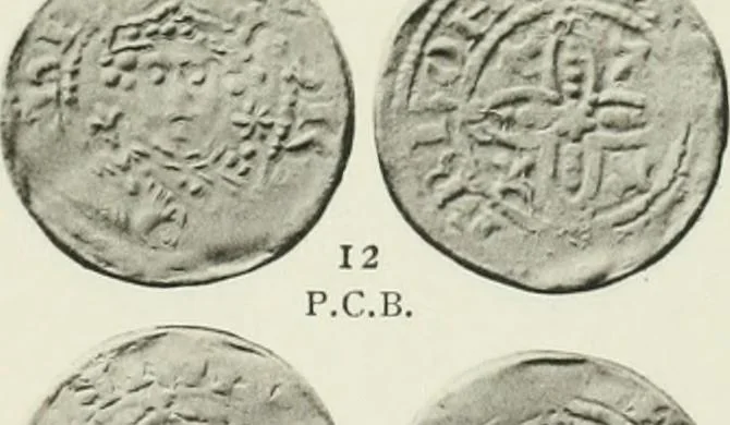An illustration from A catalogue of English coins in the British museum. The Norman kings, 1916, leaf 350