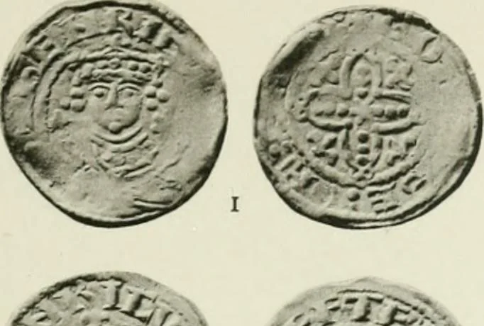 An illustration from A catalogue of English coins in the British museum. The Norman kings, 1916, leaf 352