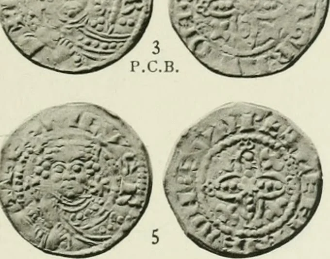 An illustration from A catalogue of English coins in the British museum. The Norman kings, 1916, leaf 352