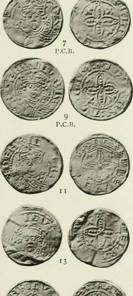 An illustration from A catalogue of English coins in the British museum. The Norman kings, 1916, leaf 352