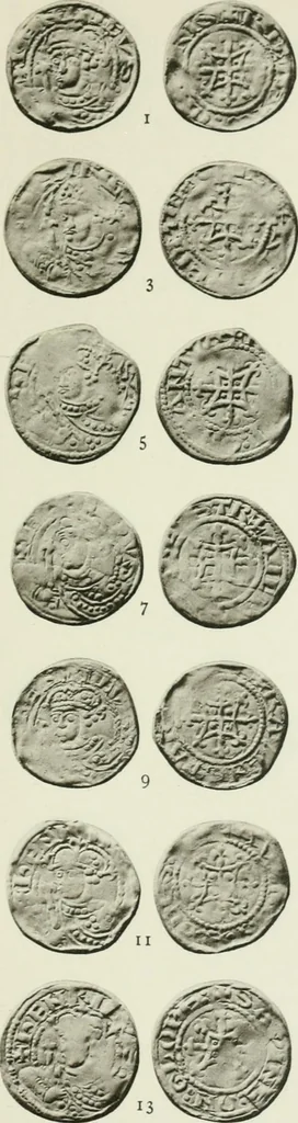 An illustration from A catalogue of English coins in the British museum. The Norman kings, 1916, leaf 354