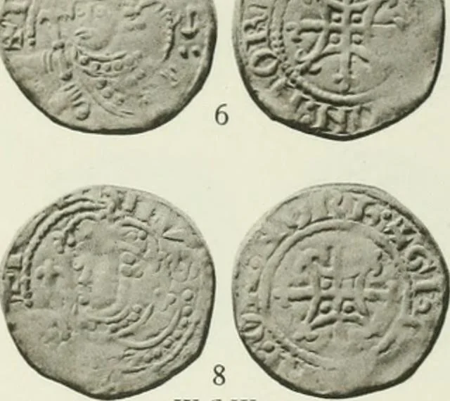 An illustration from A catalogue of English coins in the British museum. The Norman kings, 1916, leaf 356