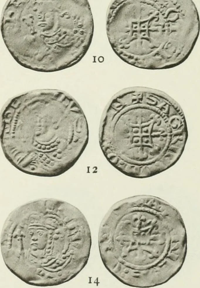 An illustration from A catalogue of English coins in the British museum. The Norman kings, 1916, leaf 356