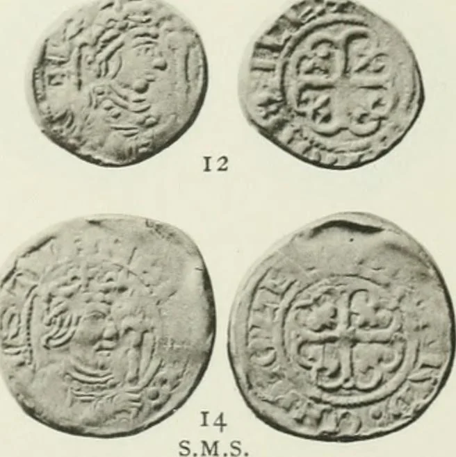 An illustration from A catalogue of English coins in the British museum. The Norman kings, 1916, leaf 358
