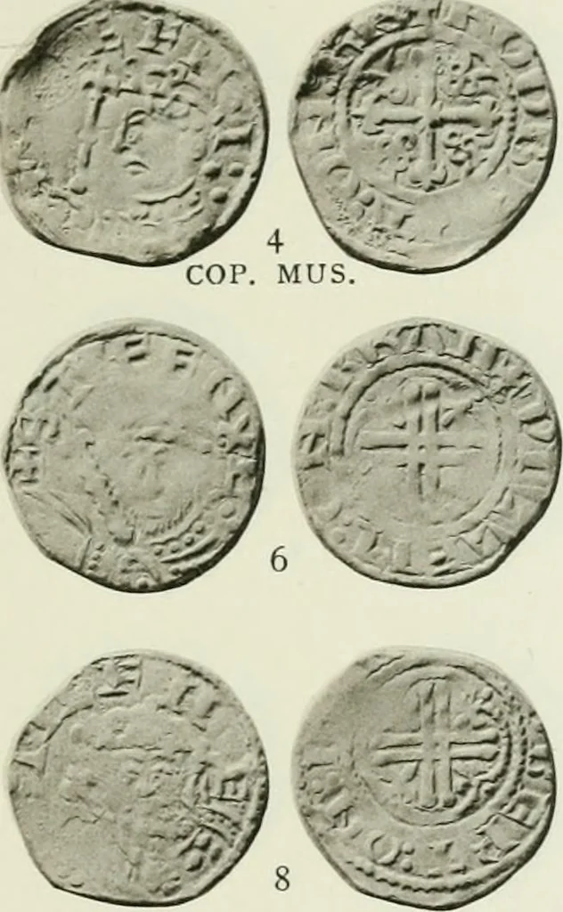 An illustration from A catalogue of English coins in the British museum. The Norman kings, 1916, leaf 370