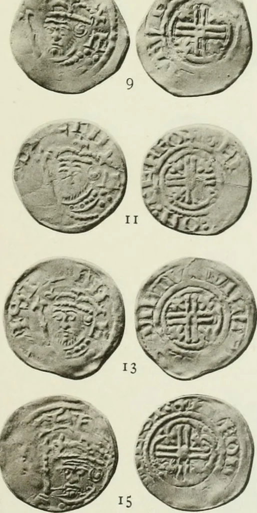 An illustration from A catalogue of English coins in the British museum. The Norman kings, 1916, leaf 372